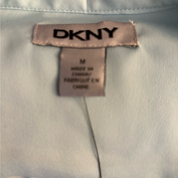 DKNY Blue Wrap Chiffon Blouse - Picture 6 of 7